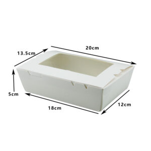 DET WINDOW LUNCH BOX MEDIUM WHITE (50PCS X 4SLV)