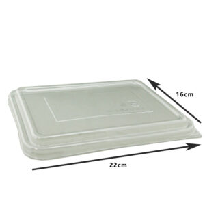 BP RPET LID FOR 2/3 COMPARTMENT BIOCANE TAKEAWAY BASE (125PCS X 4SLV)