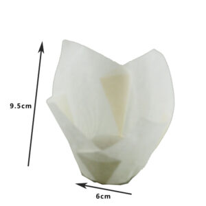 DP TULIP CUP 60GSM 60MM BASE WHITE (200PCS X 10/CTN)