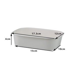 PN 500ML RECTANGULAR PAPER CONTAINER WHITE (50PCS X 6SLV)