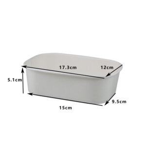 PN 650ML RECTANGULAR PAPER CONTAINER WHITE (50PCS X 6SLV)