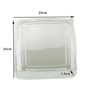 PN PET LID FOR SUGARCANE CATERING TRAY SMALL (100PCS/CTN)