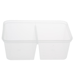 E650 2 COMPARTMENT RECTANGULAR CONTAINERS (50PCS X 10SLV)