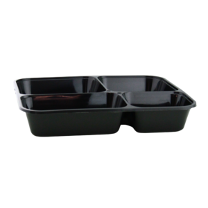 E 4 COMPARTMENT TRAY BLACK (50PCS X 6SLV)