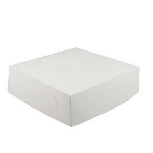 E 10 X 10 X 4 UNCOATED WHITE CAKE BOX 100PCS