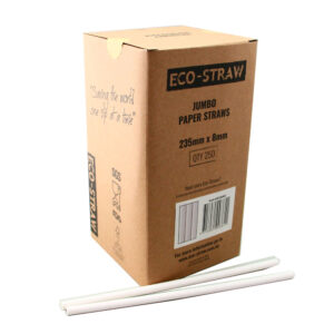 ECO PAPER JUMBO STRAW WHITE (250PCS X 10PACK)