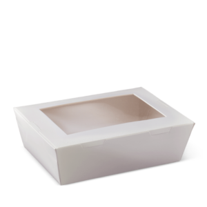 DET WINDOW LUNCH BOX LARGE WHITE (50PCS X 4 SLV)