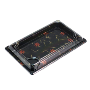 JC SA3 (814) LUXUARY SUSHI TRAY SET BLACK (100PCS X 5SET)
