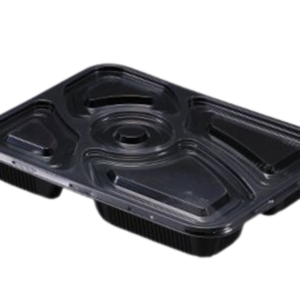 D588 5 COMPARTMENT BENTO BOX TRAY (50PCS X 4SLV)
