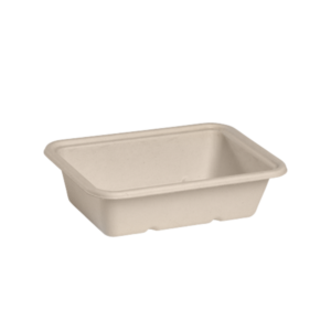 BP 600ML SUGARCANE PULP TRAY NATURAL (125PCS X 4SLV)