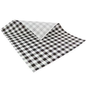 SP 1/2 SIZE BLACK CHECK GREASEPROOF PAPER 400×330 200SHEETS