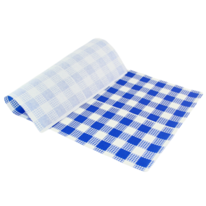SP 1/4 SIZE BLUE CHECK GREASEPROOF PAPER 200×330 200SHEETS