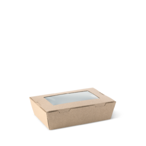 DET WINDOW LUNCH BOX X-SMALL BROWN (50PCS X 4SLV)
