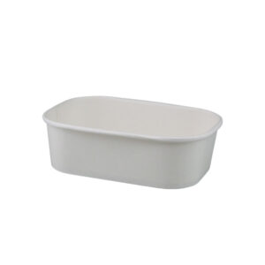 PN 650ML RECTANGULAR PAPER CONTAINER WHITE (50PCS X 6SLV)