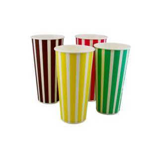 TP MILK SHAKE CUP 24 OZ CANDY STRIPE (25CUPS X 20SLV)
