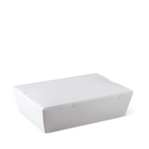 DET LUNCH BOX SMALL WHITE (50PCS X 4PACK)