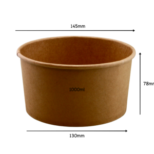 PN BETA KRAFT FOOD BOWL 1000ML (50PCS X 8SLV)