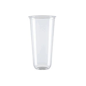 KK 700ML INJECTION U SHAPE BUBBLE TEA CUP CLEAR (5OPCS X 10SLV)