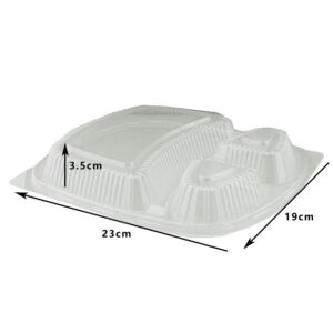 JC LID FOR 3 COMPARTMENT LUNCH BOX BLACK (200PCS/CTN)